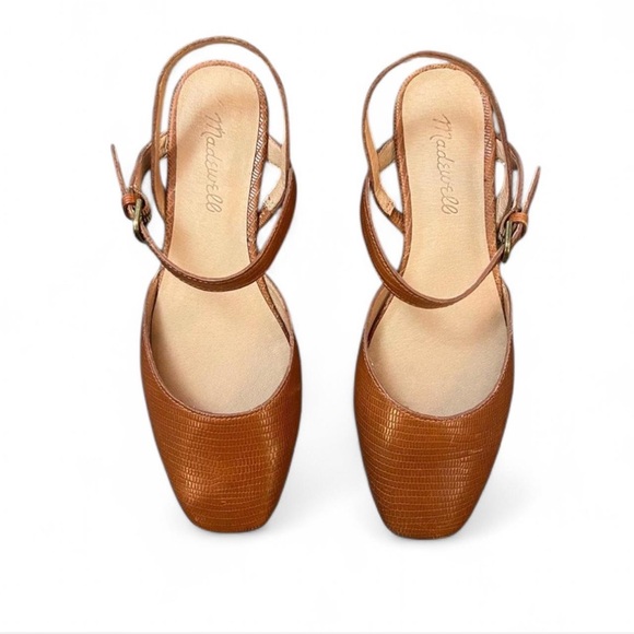 Madewell Shoes - Madewell The Jeanne Slingback Flat in Lizard Embossed Leather